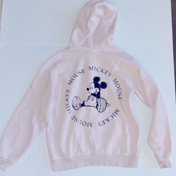 H&M Pink Hoodie sweatshirt Disney Mickey Mouse women's sz small - Picture 4 of 4